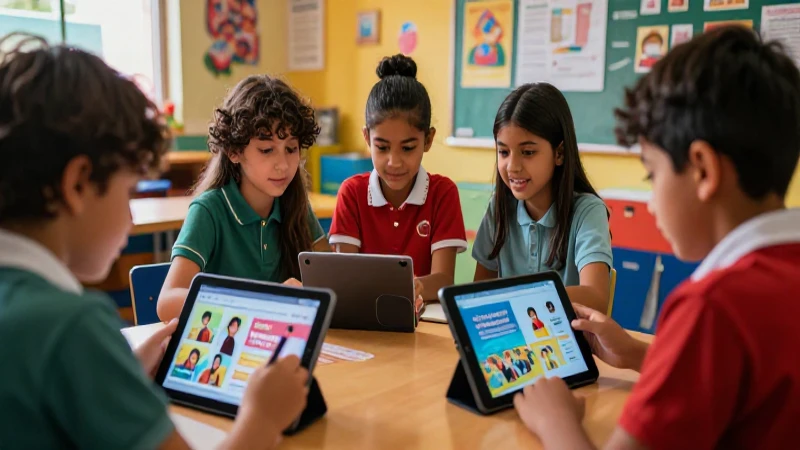 Tecnología y aulas modernas educativas