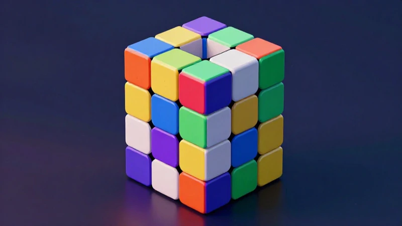 Desarrollo plano del cubo ilustrado