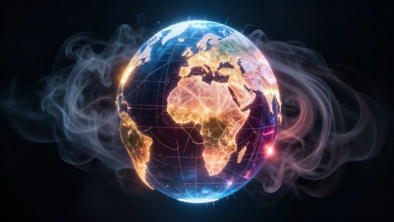 Globo biológico contaminado con diseño visual impactante