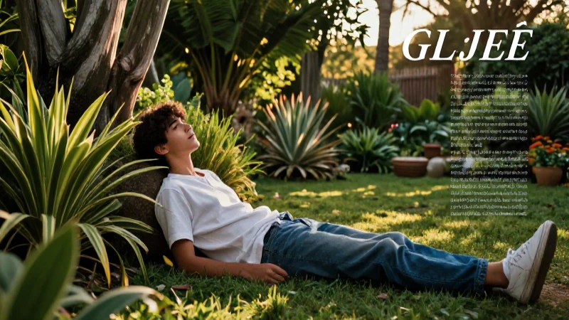Podrías explicarme qué es el descanso y su concepto esencial 3 Joven en jardín mexicano al atardecer