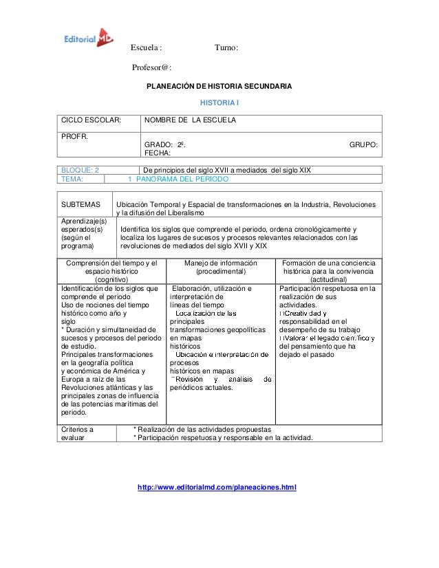Descarga gratis las Conoce planeaciones de secundaria de historia 2 descarga gratis las conoce planeaciones de secundaria de historia
