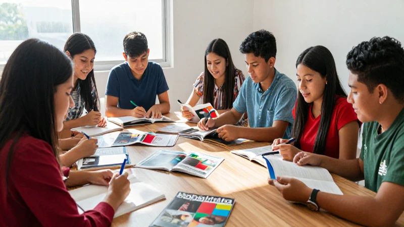 Estudiantes mexicanos aprendiendo con recursos gratuitos