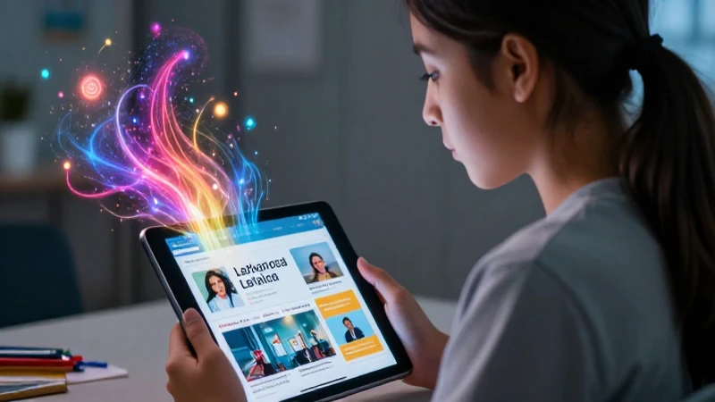 Estudiante mexicano aprende con tablet digital