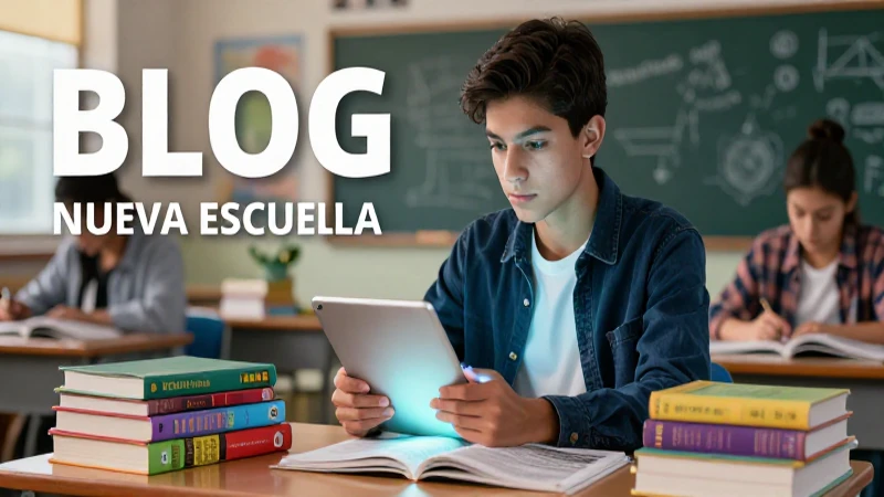 Joven estudiante mexicano con estética educativa profesional