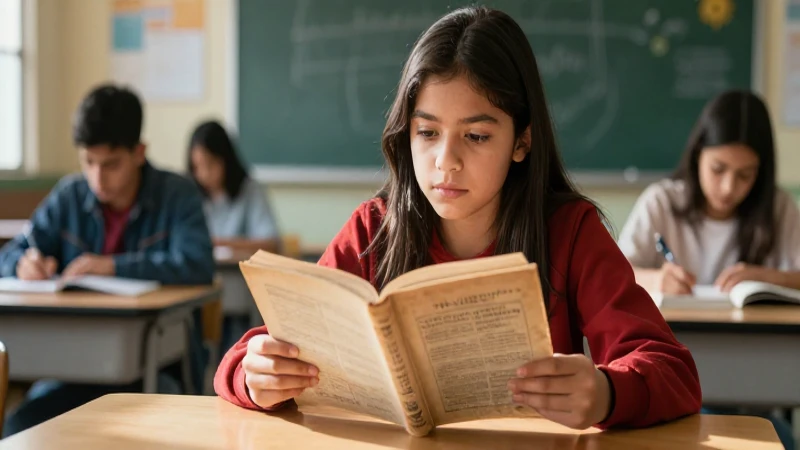 Estudiante mexicano estudiando, calidad cinematográfica
