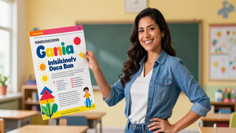 Maestra mexicana brillante con plan educativo dinámico