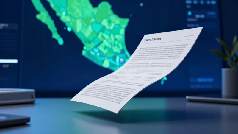 Documento digital flotando sobre un escritorio moderno