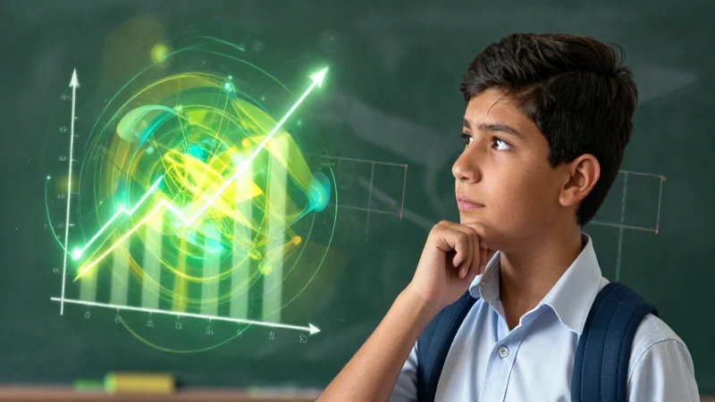 Deserción: definición, causas y usos que debes conocer 6 Joven estudiante observa gráfico académico vibrante