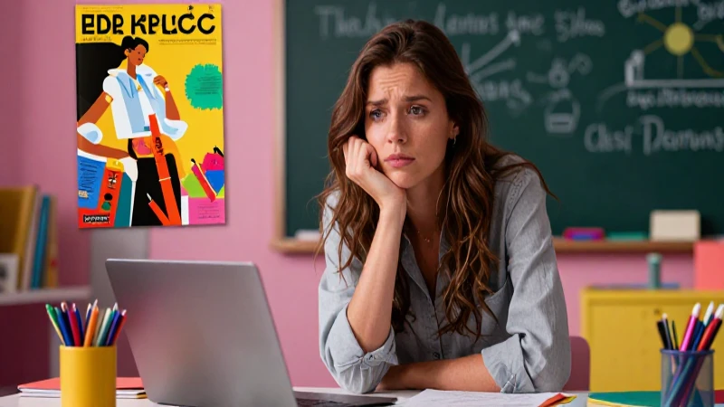 Desidia: Qué es, usos, definición y concepto explicado 6 Maestra pensativa en aula moderna y vibrante