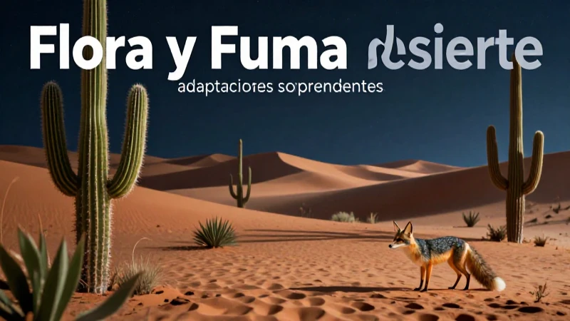 Desierto: concepto, características y ejemplos destacados 4 Adaptaciones de la flora y fauna del desierto