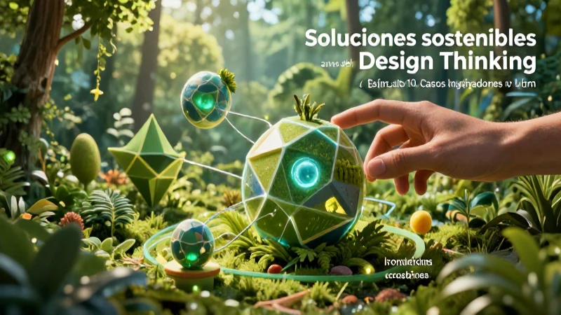Ilustración dinámica sobre soluciones sostenibles y diseño