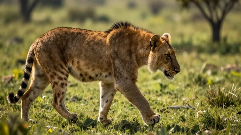 Animal majestuoso en bioma vibrante y dramático