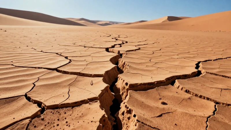 Gota vital en desierto dramático