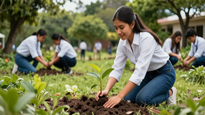 Acciones estudiantiles para la solución ambiental