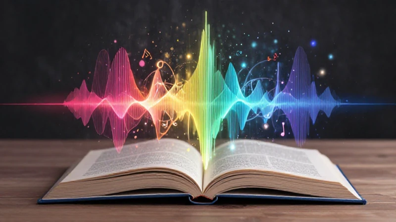 Quieres 50 ejemplos de determinantes posesivos para aprender 26 Libro vibrante con ondas de sonido dinámicas