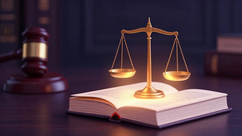 Ilustración digital de la justicia estilo académico
