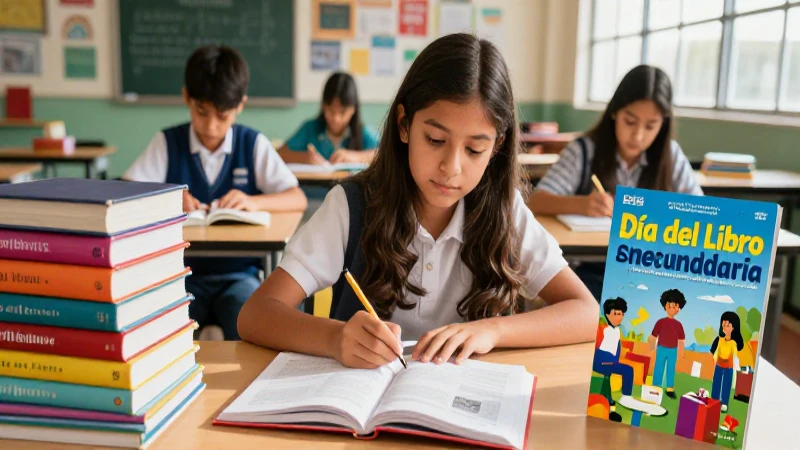 Celebración divertida del Día del Libro en secundaria