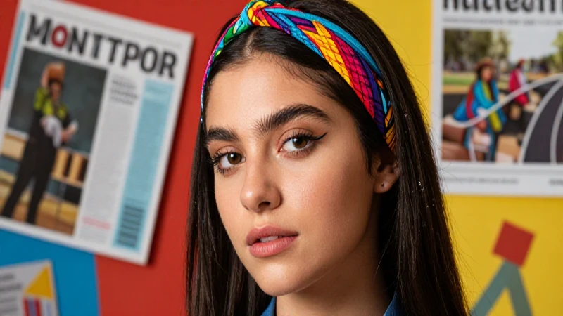 Retrato vibrante de joven mexicana elegante