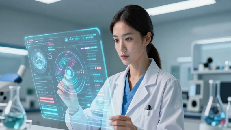 Médico especializado con diagnóstico holográfico avanzado