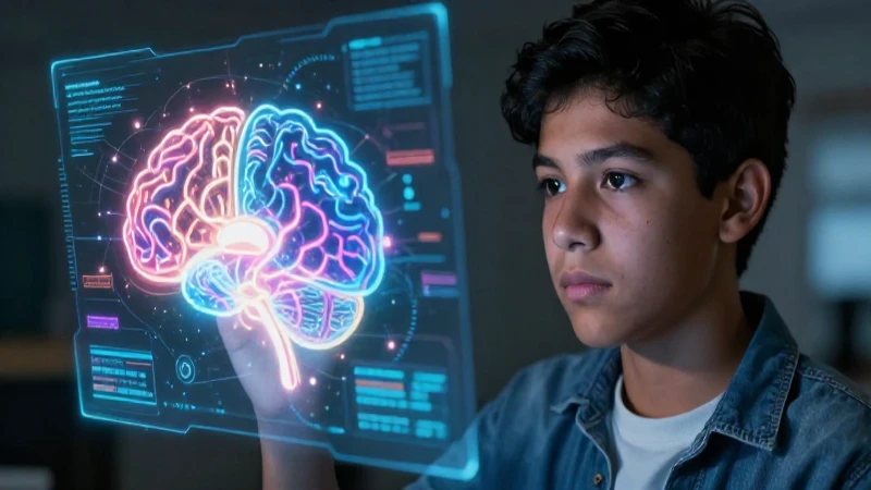 Estudiante mexicano concentrado en conocimiento visual