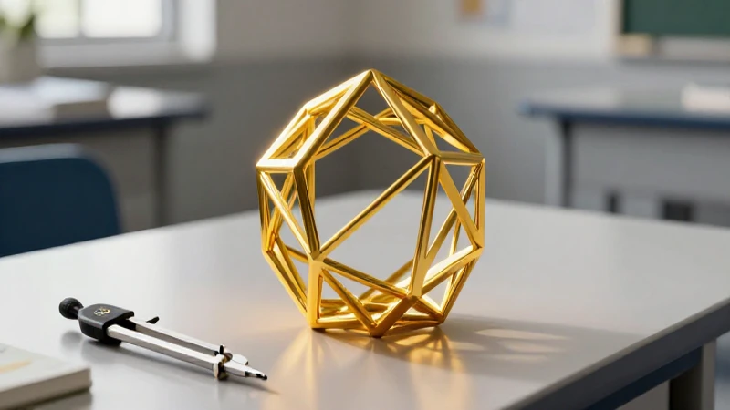 Conoce cómo calcular las diagonales de un pentágono fácilmente 5 Pentágono dorado con compás sobre escritorio