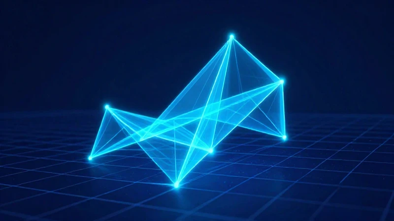 Geometría vibrante y líneas matemáticas en azul