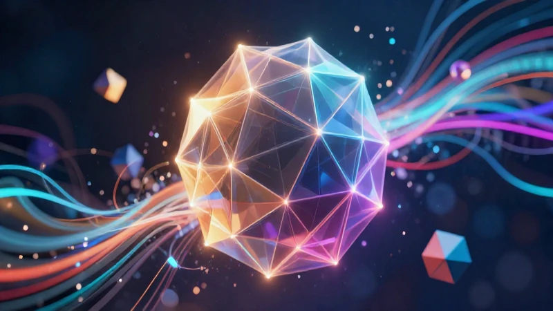 Arte digital moderno y dinámico con elementos geométricos