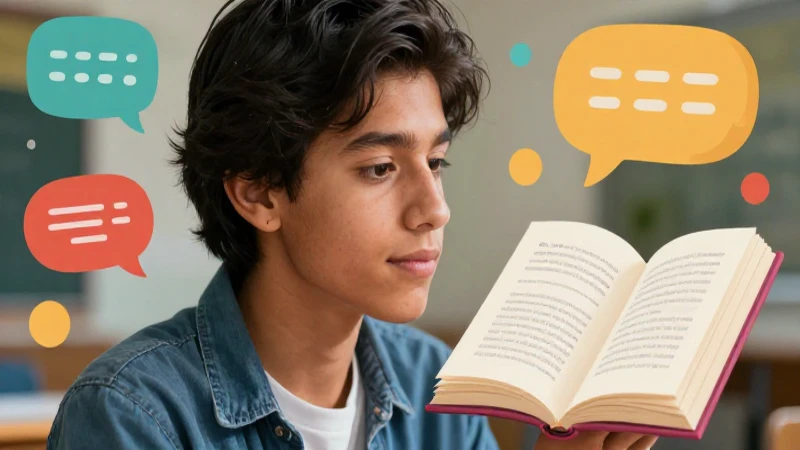 Estudiante mexicano y burbujas ilustran dialéctica