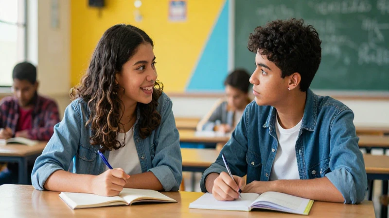 Diálogo: Concepto, características, tipos y ejemplos 3 Estudiantes mexicanos colaboran en un moderno diálogo educativo