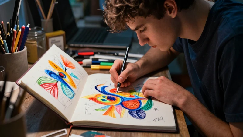 Dibujante artístico: definición y concepto clave explicados 4 Proceso creativo intenso: del concepto a la obra