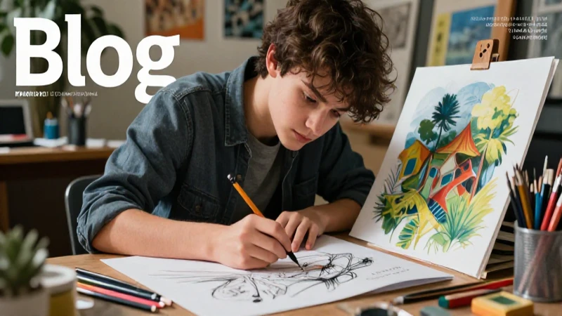 Dibujante artístico: definición y concepto clave explicados 3 Joven artista dibujando con pasión