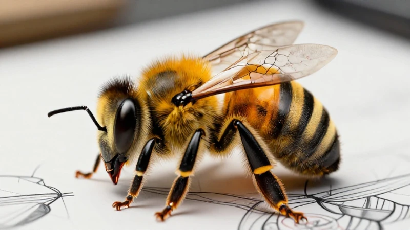 Domina el arte de dibujar una abeja: trucos y técnicas para resultados asombrosos 3 Anatomía detallada de una abeja, ilustración artística y científica
