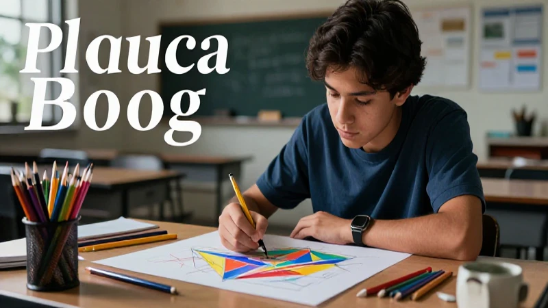Estudiante mexicano dibuja arte geométrico vibrante