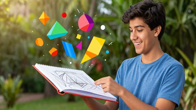 Ilustración vibrante para aprender dibujo