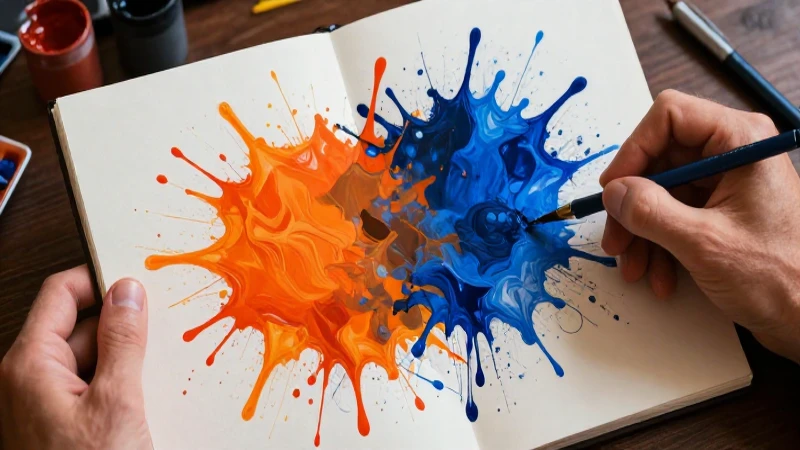 Domina los colores cálidos y fríos en el dibujo: consejos y técnicas 4 Contraste y armonía de colores cálidos y fríos