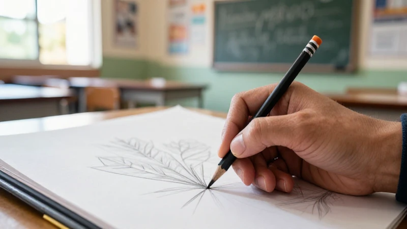 Dibujo hiperrealista de mano con lápiz de carbón