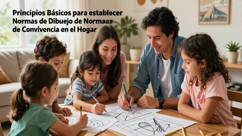 Guía visual de normas de convivencia en casa