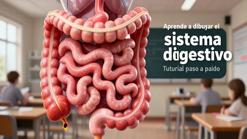 Dibujando el esófago y el intestino delgado