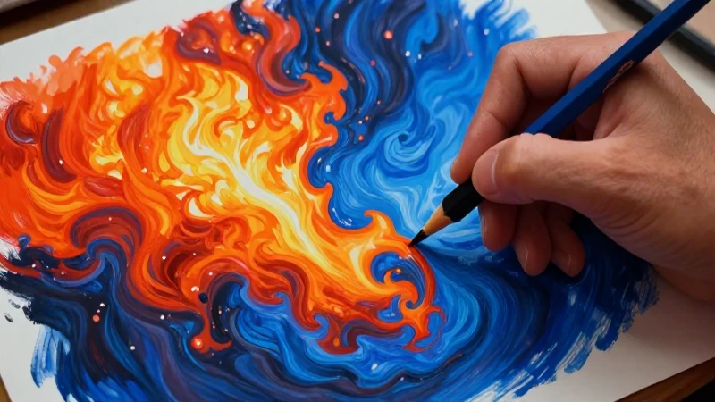 Colores cálidos y fríos dan vida al arte
