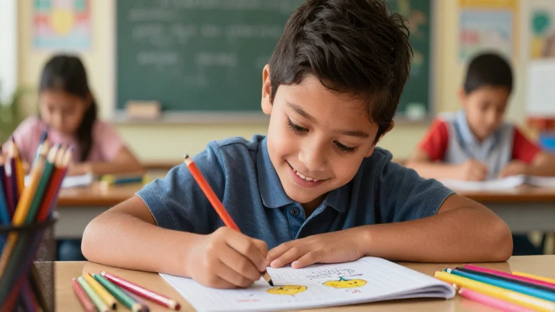 Domina la técnica de los dibujos con cuadritos y desata tu creatividad 5 Estudiante enfocado dibuja con lápices de colores
