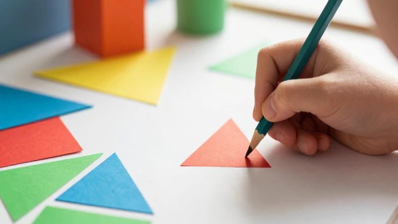 Geometría colorida con técnica de ilustración moderna