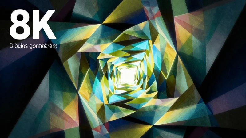 Ilustración geométrica abstracta vibrante y profesional