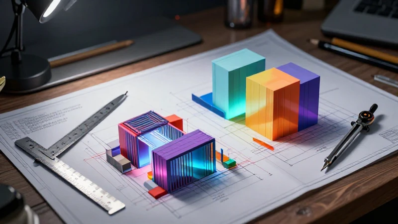 Diseño geométrico y arquitectura moderna en detalle