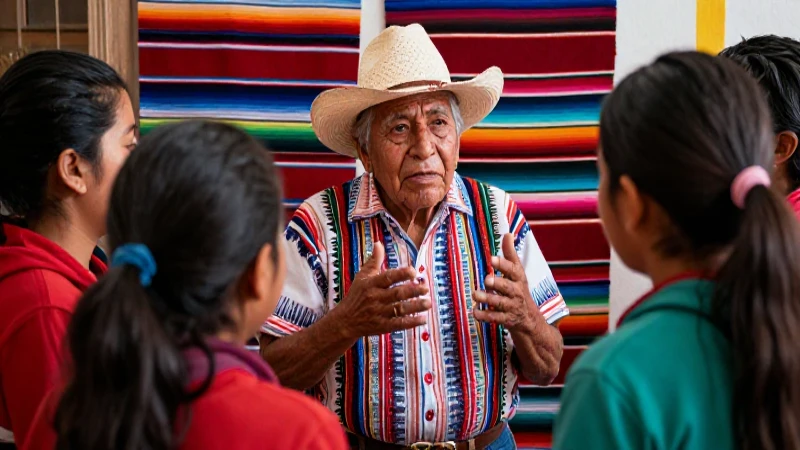 Anciano sabio comparte sabiduría mexicana con estudiantes