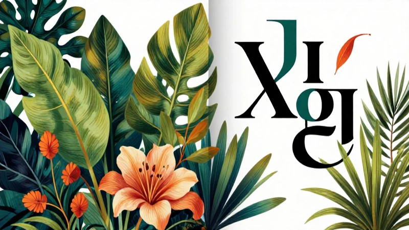 Qué significan las dicotomías en botánica y lingüística 6 Ilustración vibrante con enfoque académico dual