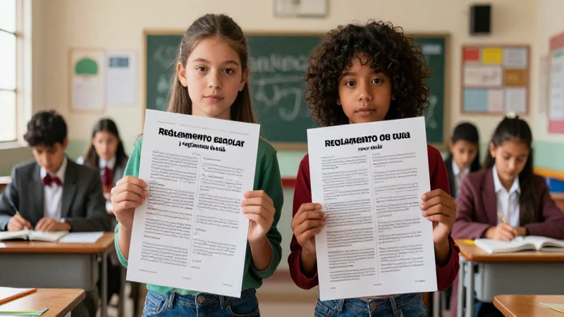 Reglas escolares y de aula: contrastes visuales
