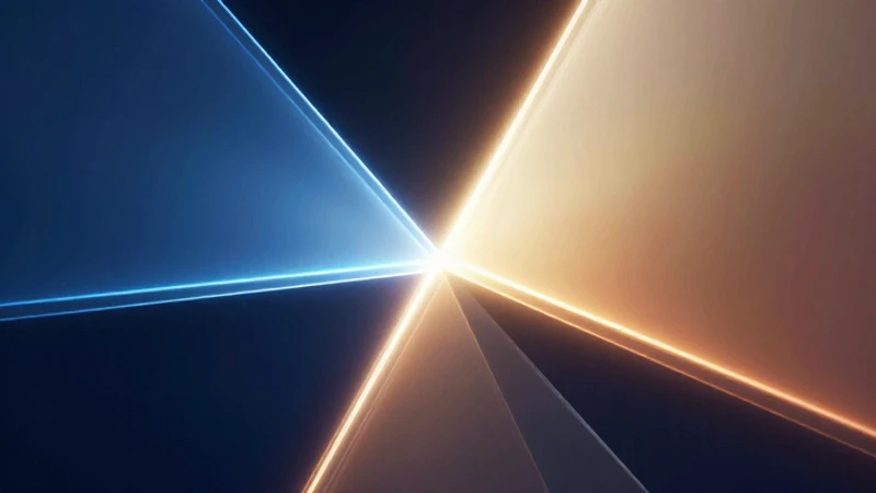 Formas geométricas luminosas en contraste académico