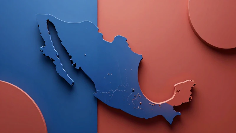 Diseño geométrico abstracto y balanceado del mapa de México