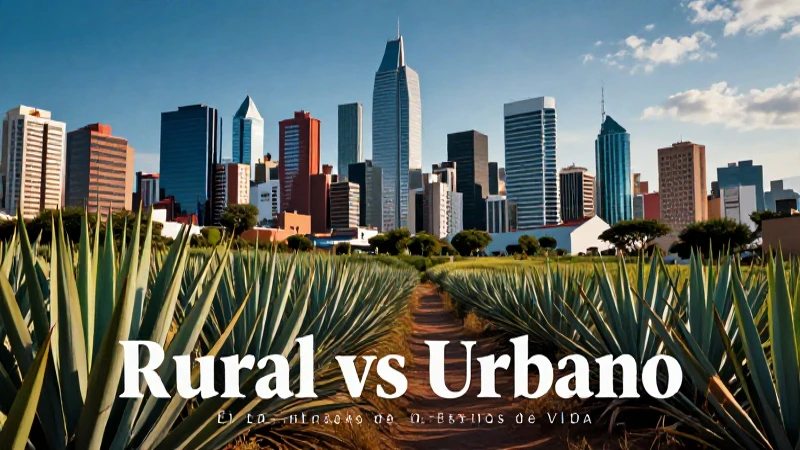 Contraste urbano y rural de México