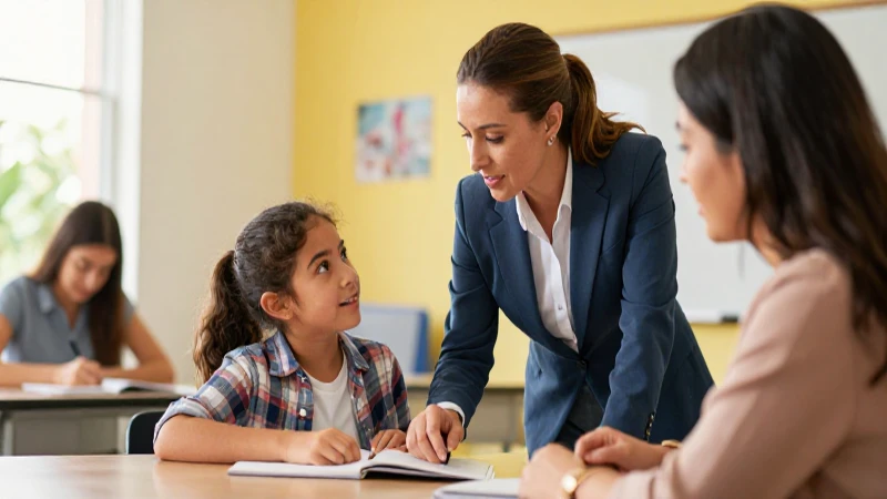 Colaboración educativa en clase, estilo premium